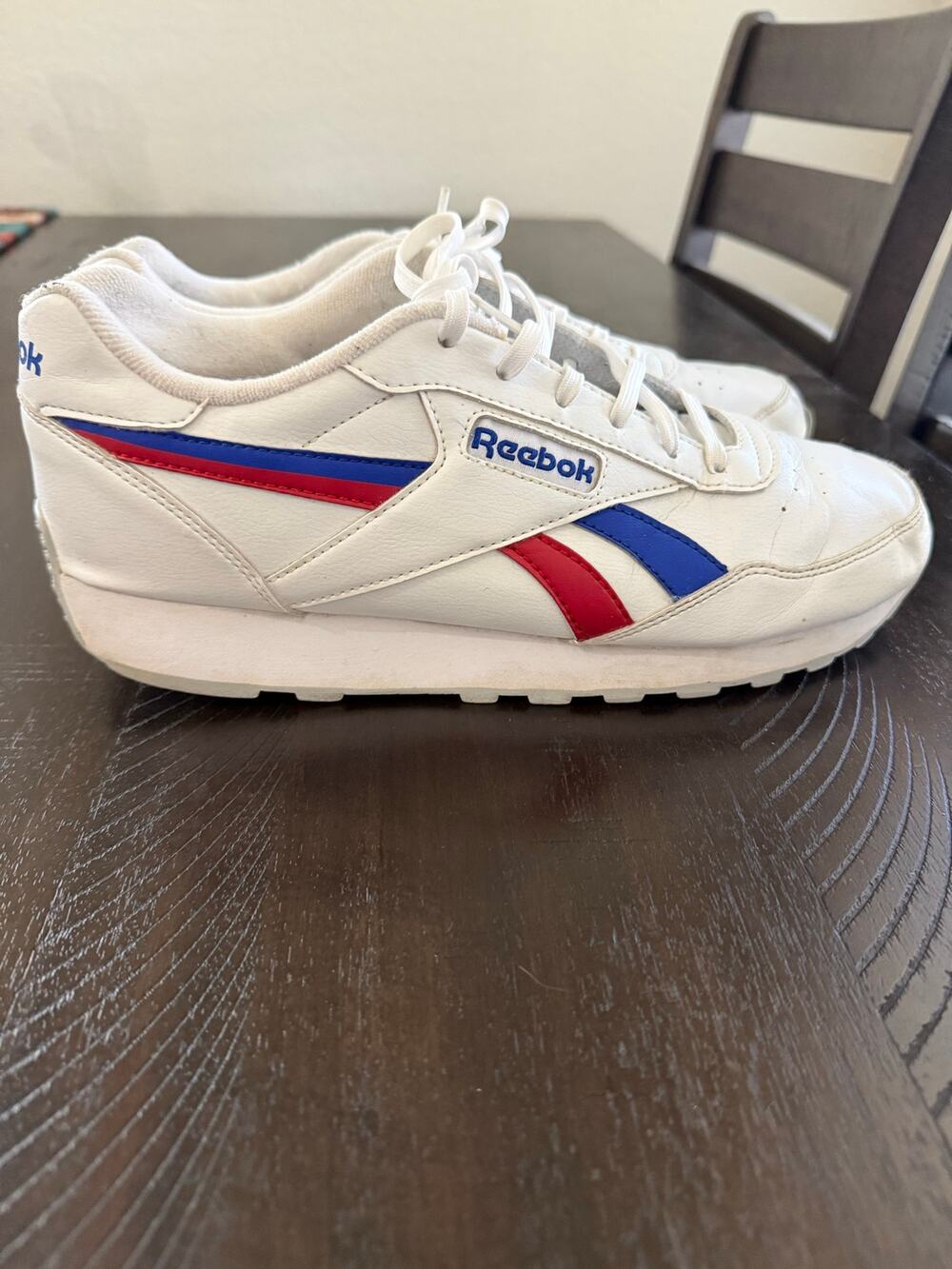 Reebok Rewind Run White Red Blue Sneakers Men’s 10.5
